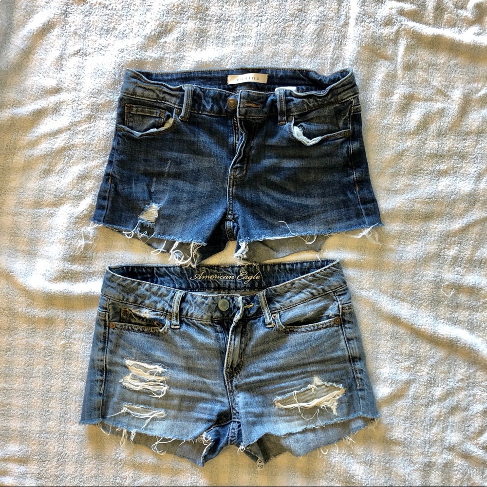 Bundle of Cutoff Jean Shorts Size 0